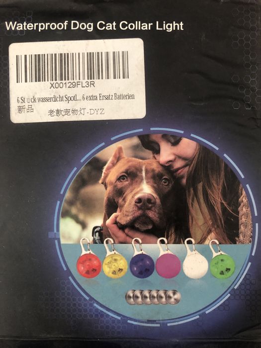 5 шт. Маячки для тварин із LED підсвіткою на нашийник