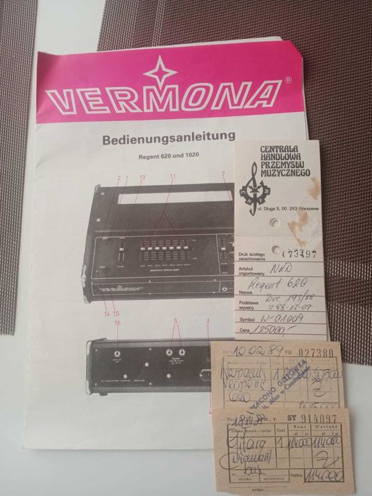 Wzmacniacz i kolumna Vermona Regent 620