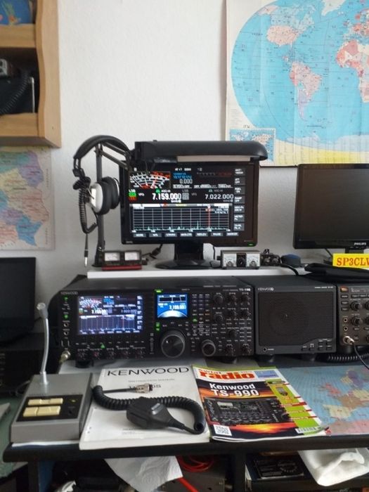Kenwood TS990S, mikrofony, głośnik, monitor. Możliwość zamiany