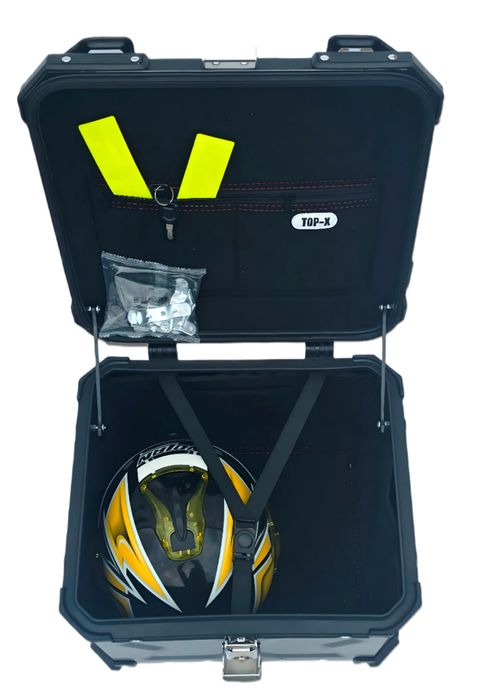 55 litrów kufer motocyklowy centralny  anodowany aluminiowy wyściółka