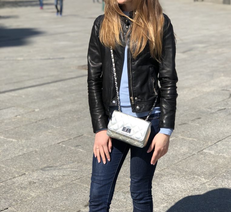 Шкіряна куртка Massimo dutti