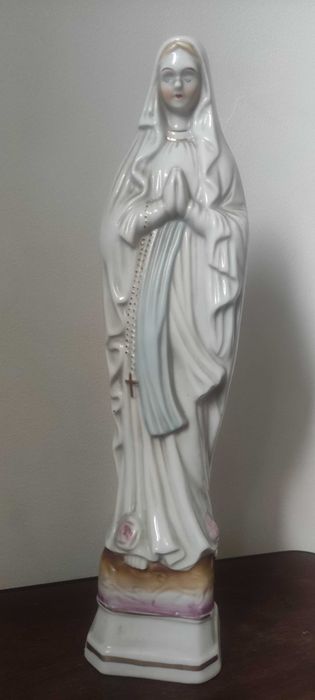 Stara porcelana, figurka Matka Boska, Maryja z Lourdes