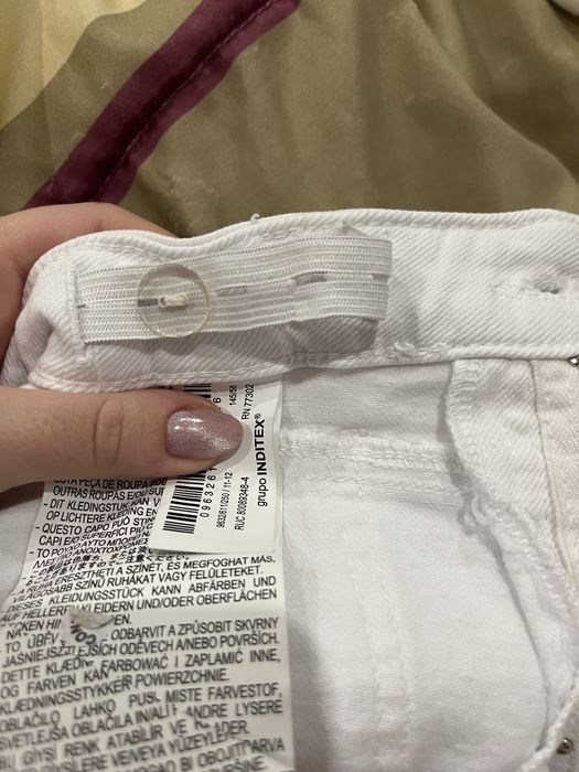 Zara jeans brancas com tachas | Estilo moderno