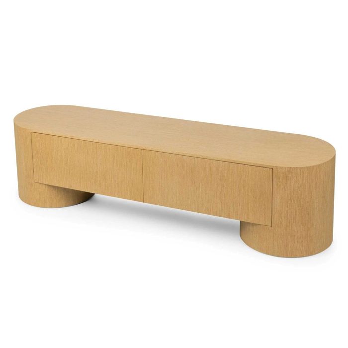 ZZ2433 - Aspen, Szafka RTV z szufladami, 200 cm, dąb naturalny