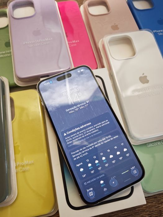 iPhone 14 Pro Max 128GB Silver Como Novo   Aceito Retomas