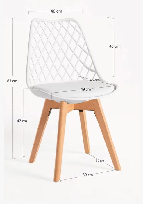 Cadeira almofadada rosa nova