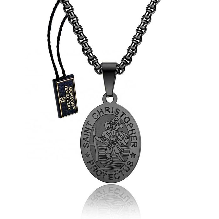 Srebrny Łańcuszek Z Medalikiem Ze Świętym Krzysztofem SPLOT KRÓLEWSKI