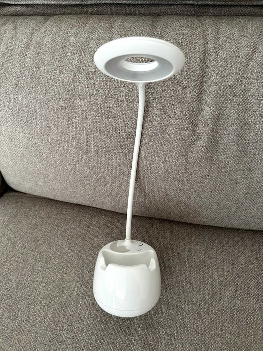 Candeeiro de secretária LED branco recarregável