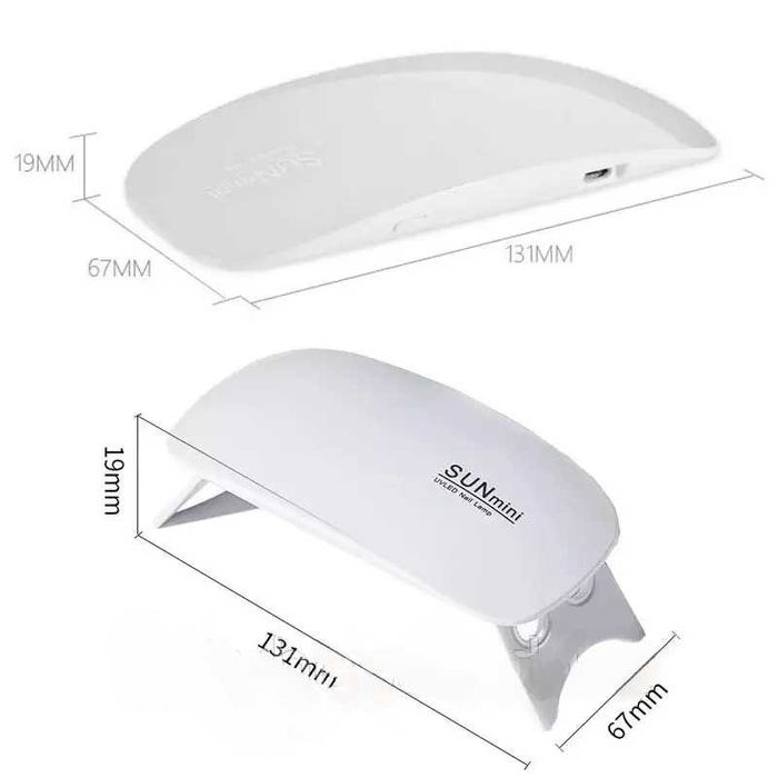 Компактна лампа UV/LED SUN mini для сушіння нігтів на USB, 6 Вт таймер