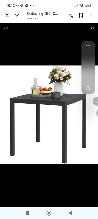 Stół ogrodowy, kempingowy 73x73