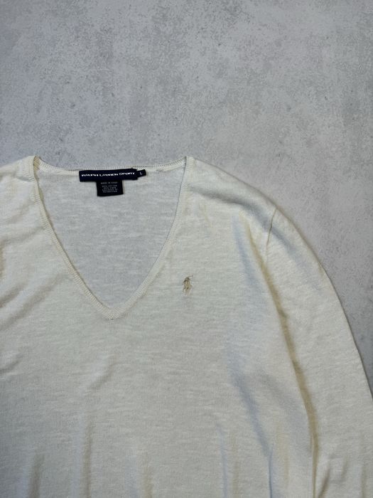 Винтажный свитер Polo Ralph Lauren женский лен + хлопок (оригинал)