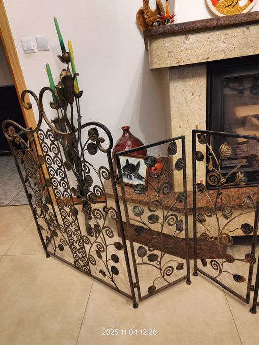 Parawan kominkowy, osłona kominka