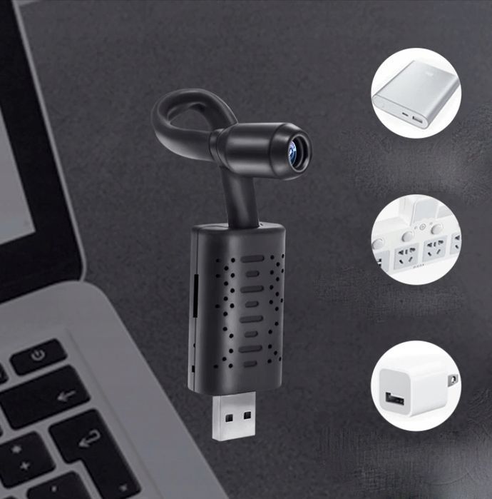 MINI UKRYTA KAMERA Szpiegowaska WIFI usb powerbank elastyczna