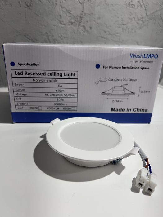 Oczka halogeny sufitowe led 6W zestaw 10 szt.