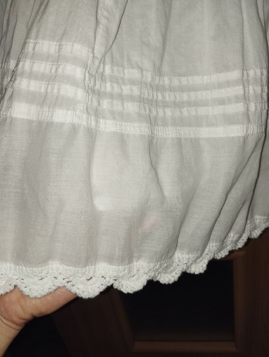 Piękna biała spódnica, lato, 42 XL