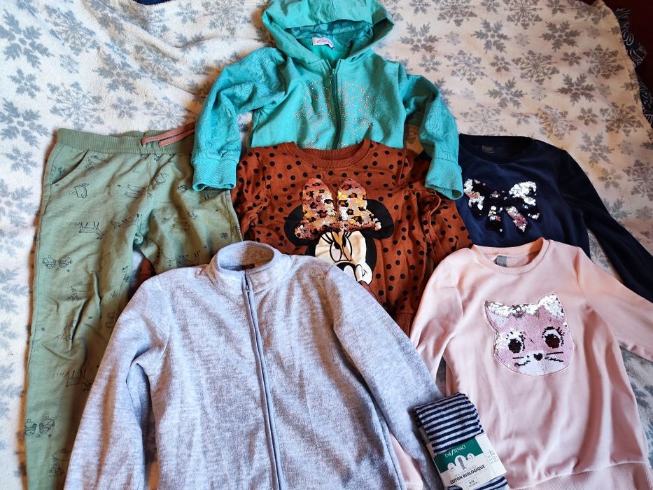 Zestaw ubrań, mega paka dla dziewczynki 122