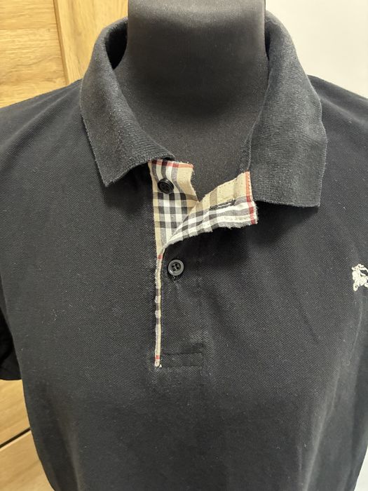 Czarna koszulka polo rozm xxl Burberry
