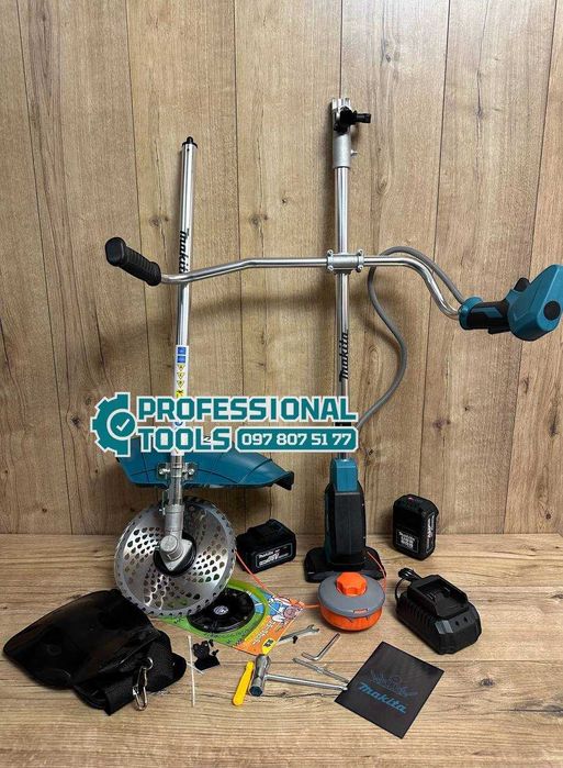 Акумуляторний тример косарка Makita DUR503 BL PRO працює на двох АКБ