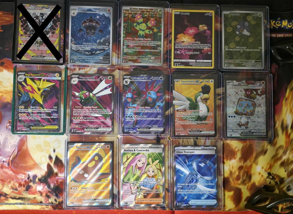 Pokémon TCG – zestaw 12 kart Ilustration Rare, Ultra Rare SIR IR UR | min. Ascended Heroes Phantasmal flames |