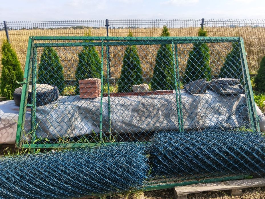 Brama 6m z profila i siatki siatka i słupki