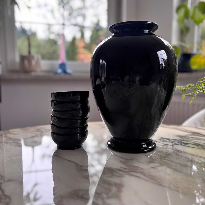 Wazon ceramiczny czarny Waechtersbach, West Germany vintage