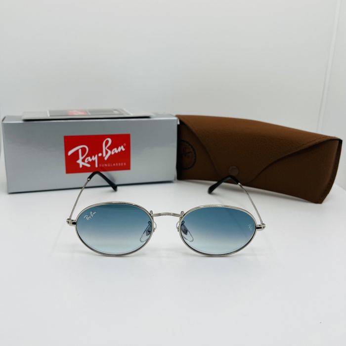 Солнцезащитные очки Ray Ban Oval 3547 Silver-Blue Gradient 50мм стекло