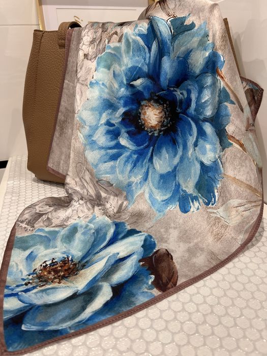 Naturalny jedwab apaszka, chusta 100% silk