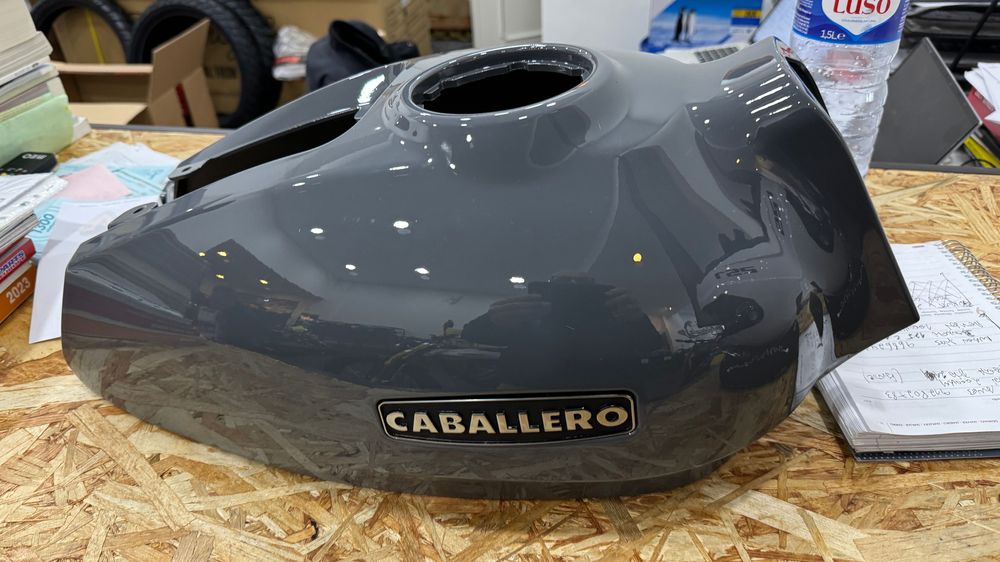 Fantic Caballero 500 Scrambler Deluxe theme. Approx 6800km. Many upgrades!