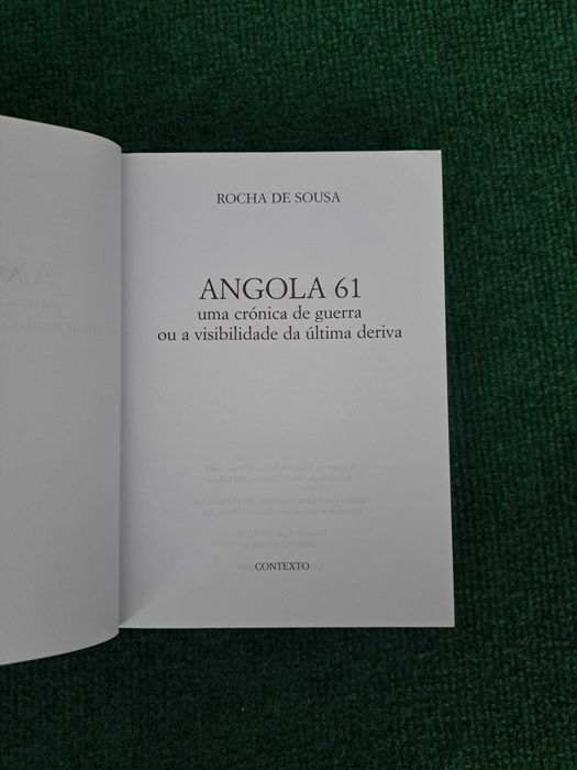 Angola 61 - uma crónica de guerra - Rocha de Sousa