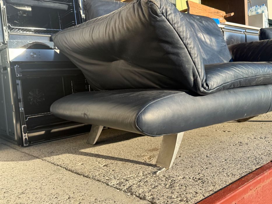 Zestaw skórzany – sofa 3-osobowa + sofa 2-osobowa, prawdziwa skóra