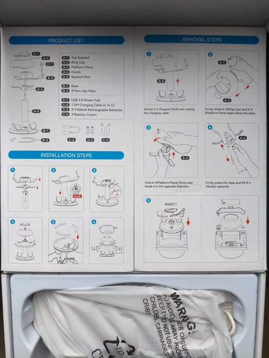 AMVR CD2 3-in-1 Magnetic Meta Quest 3/3S Charging Dock Зарядна станція