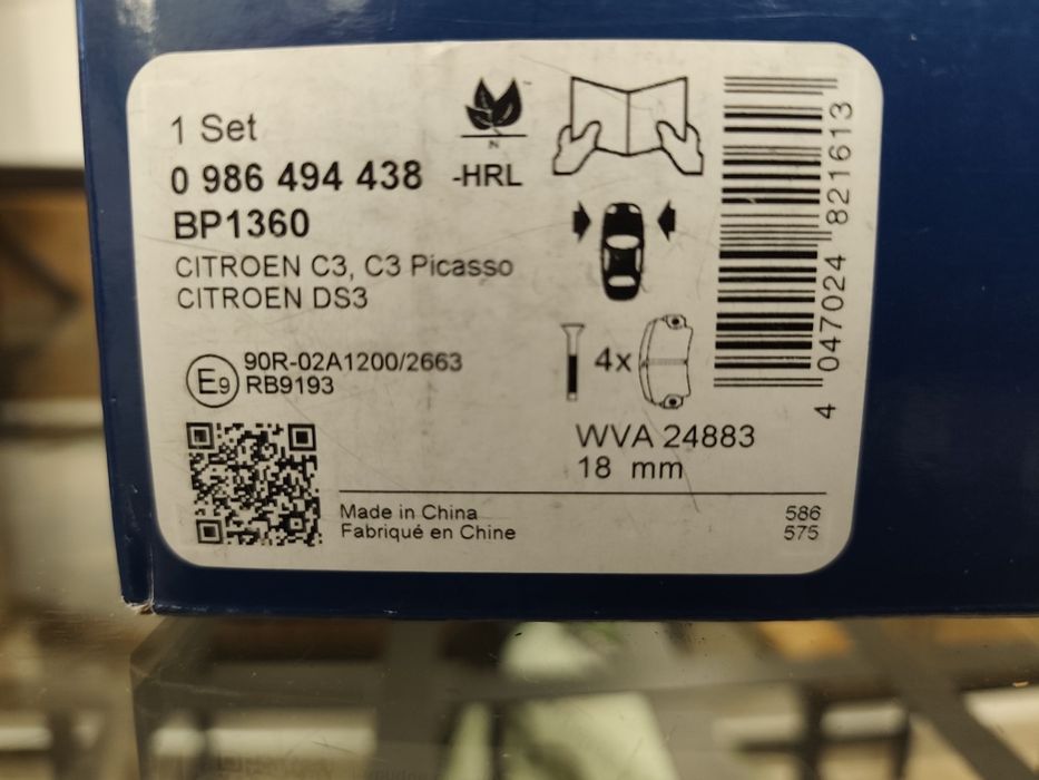Pastilhas de travão Bosh para Citroen