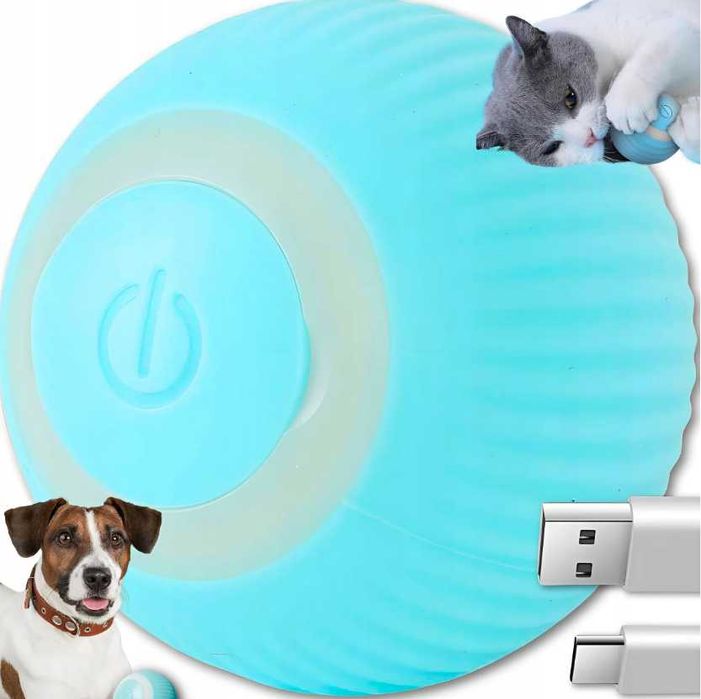 Piłka LED dla Zwierząt – Wibracje, Światła, Ładowanie USB!