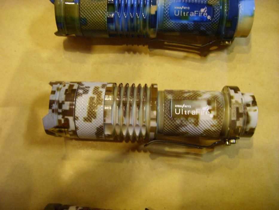 Lanterna camuflado tropa CREE Q5 LED 3 Modos Zoom ( foco ajustável )