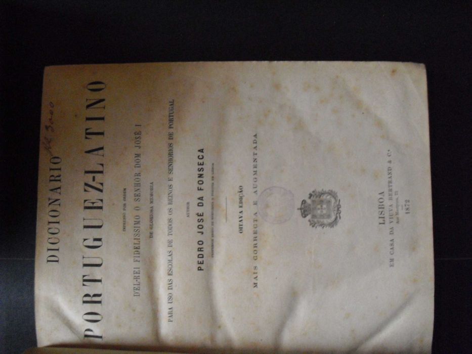 Fonseca (Pedro José da)Dicionário Portuguez-Latino