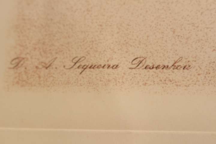 Gravura de J. Bastos Silva 1958 retrato Domingos Sequeira