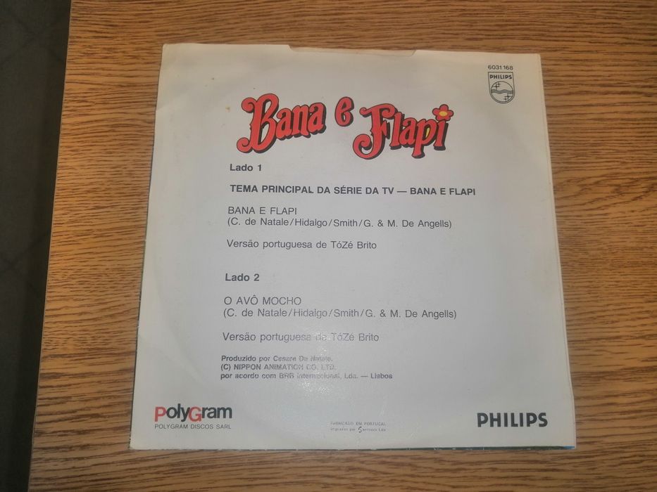 Disco vinil antigo Bana e Flapi RTP