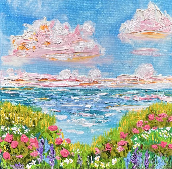 Картина море пейзаж 20*20см