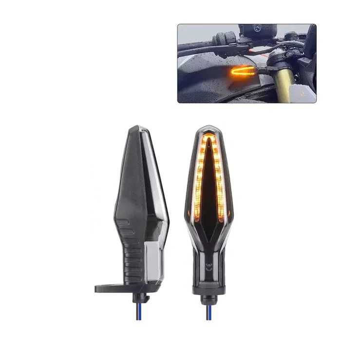 Par de Piscas LED para motos BMW - luz âmbar fumada