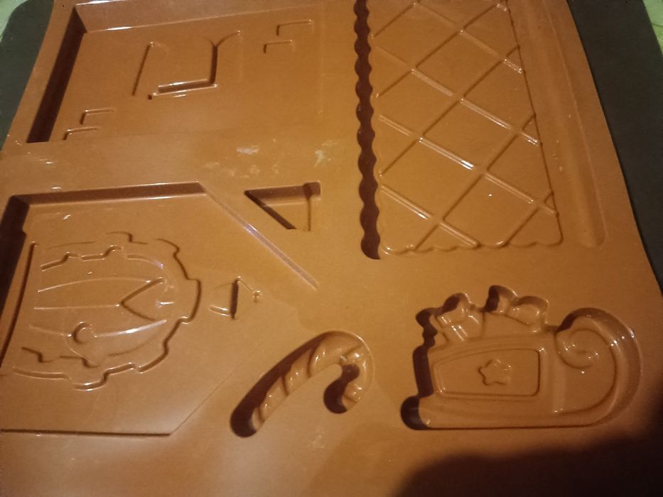 Formas chocolate silicone casas pai natal
