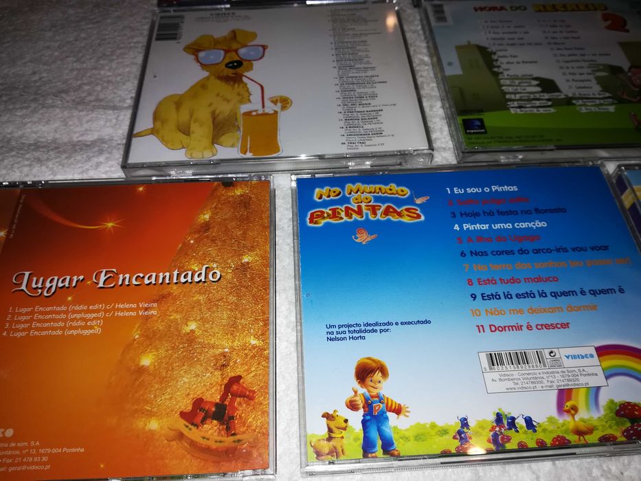 cds para crianças (avô cantigas, bebé lilly, pintas, gato das botas)