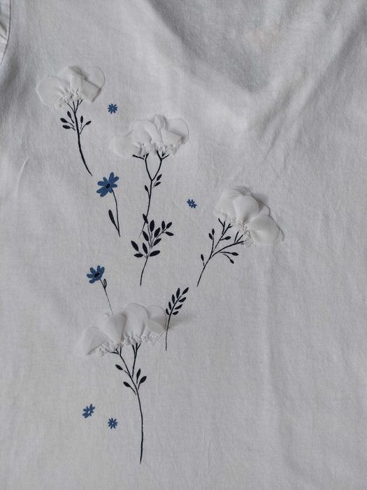 Mango T- shirt bluzka 11-12L biała bawełna