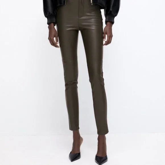 Шкіряні штани ZARA