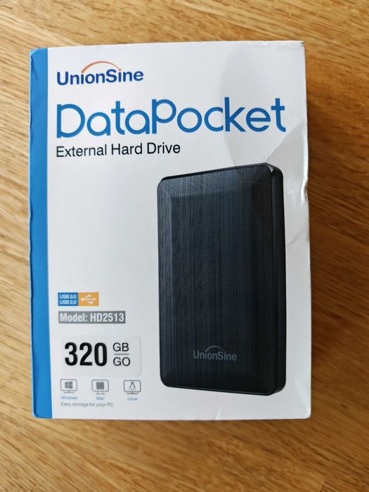 przenośny dysk twardy 320gb hdd unionsine - przechowywanie danych magazyn danych