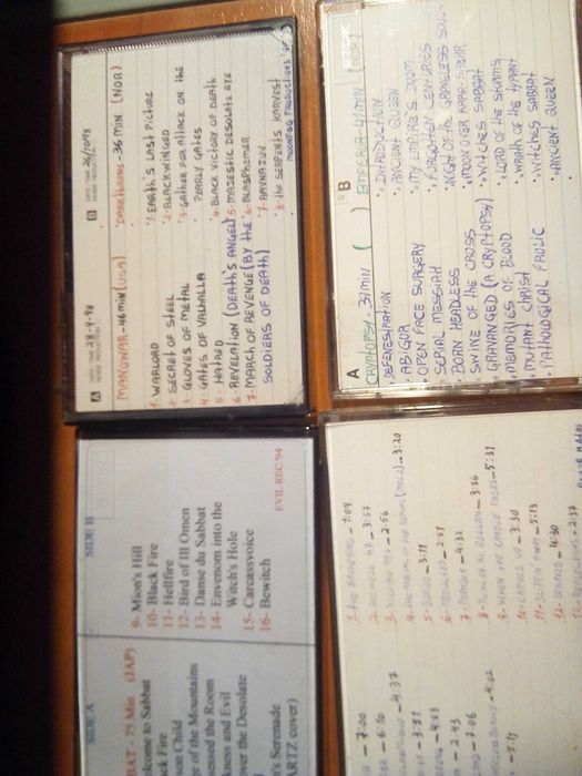 Pack cassetes Heavy Metal Death Bathory Manowar Sabbat Hypocrisy Ulver