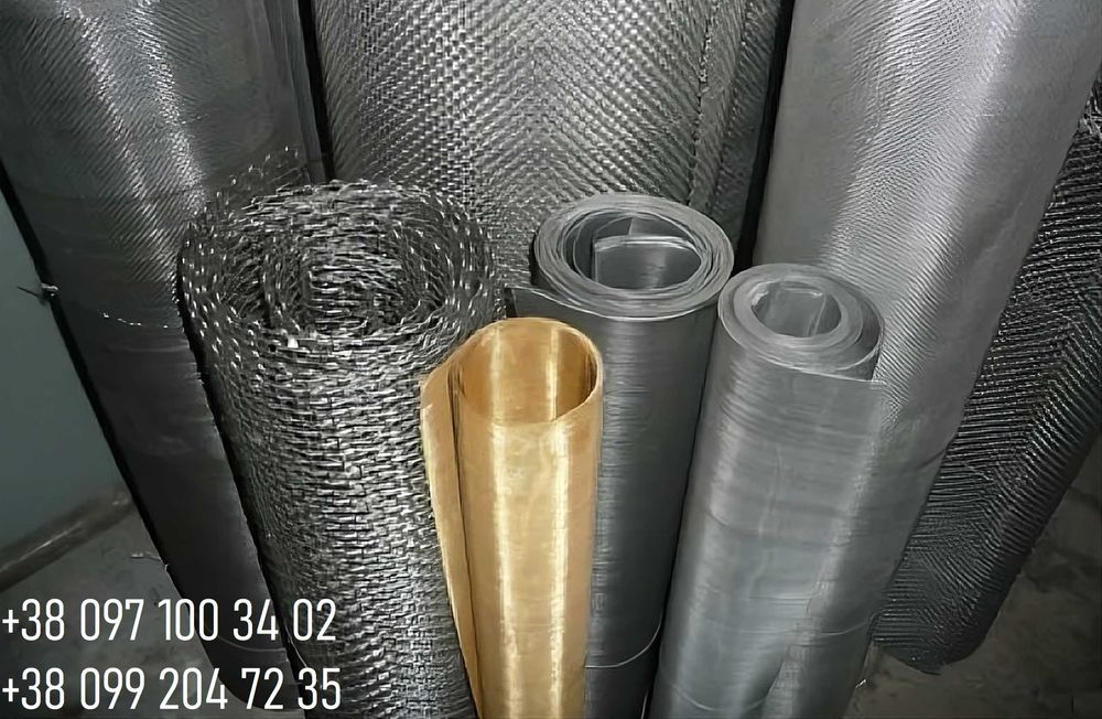 Ткана сітка стальна, оцинкована, нержавіюча, металева, маньє