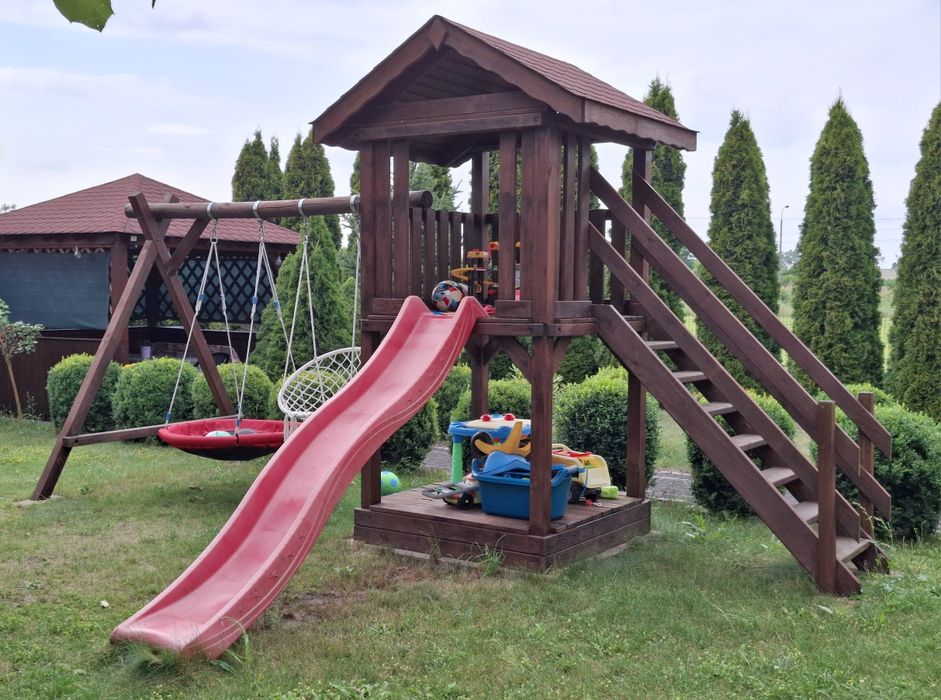 DREWNIANY PLAC zabaw - bez huśtawek