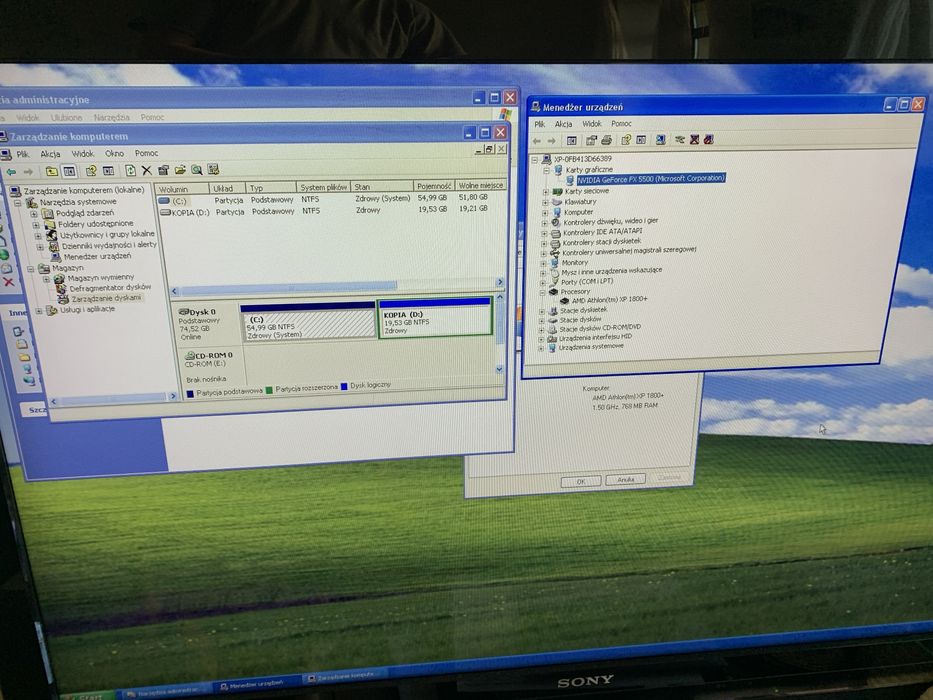 Retro PC.  AMD Athlon 1800+, GeForce FX5500 256MB
