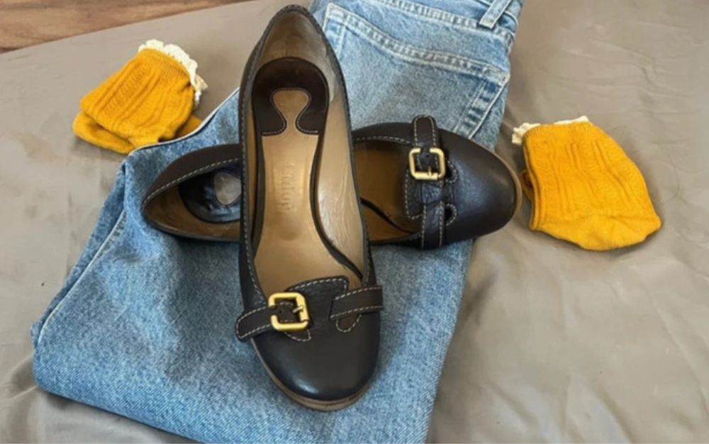 Buty na obcasie CHLOE r.36 leather