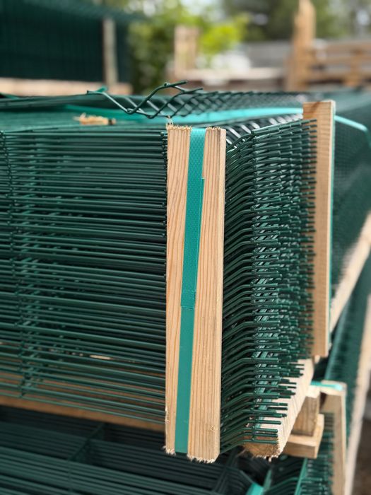 Ogrodzenie Panelowe 3D Komplet do montażu Panel Słupek Podmurówka Transport